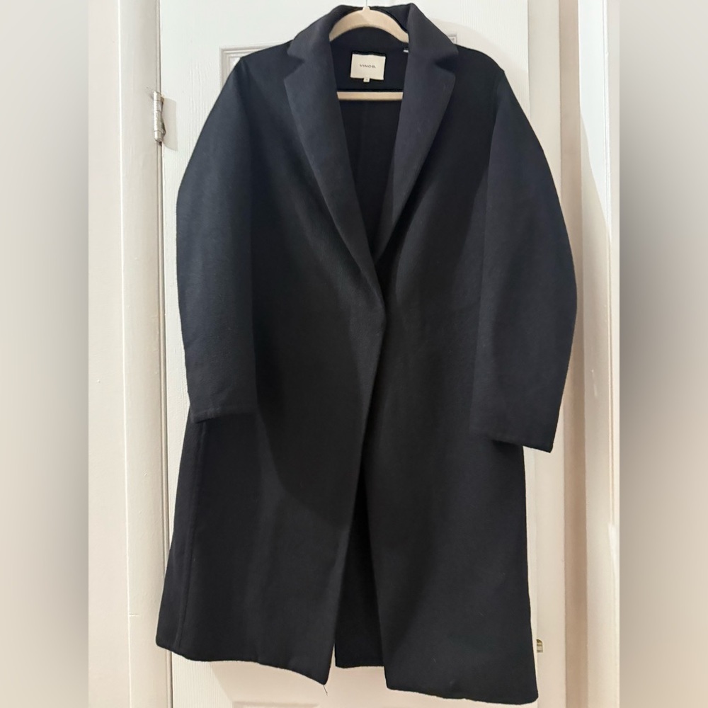Vince Black Trench Coat - Picture 5 of 9